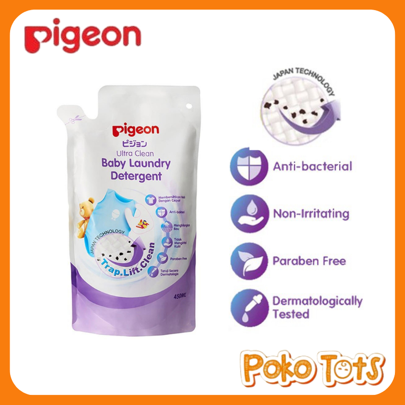 Pigeon Baby Liquid Laundry Detergent 450ml Refill Deterjen Cair Pencuci Baju Bayi