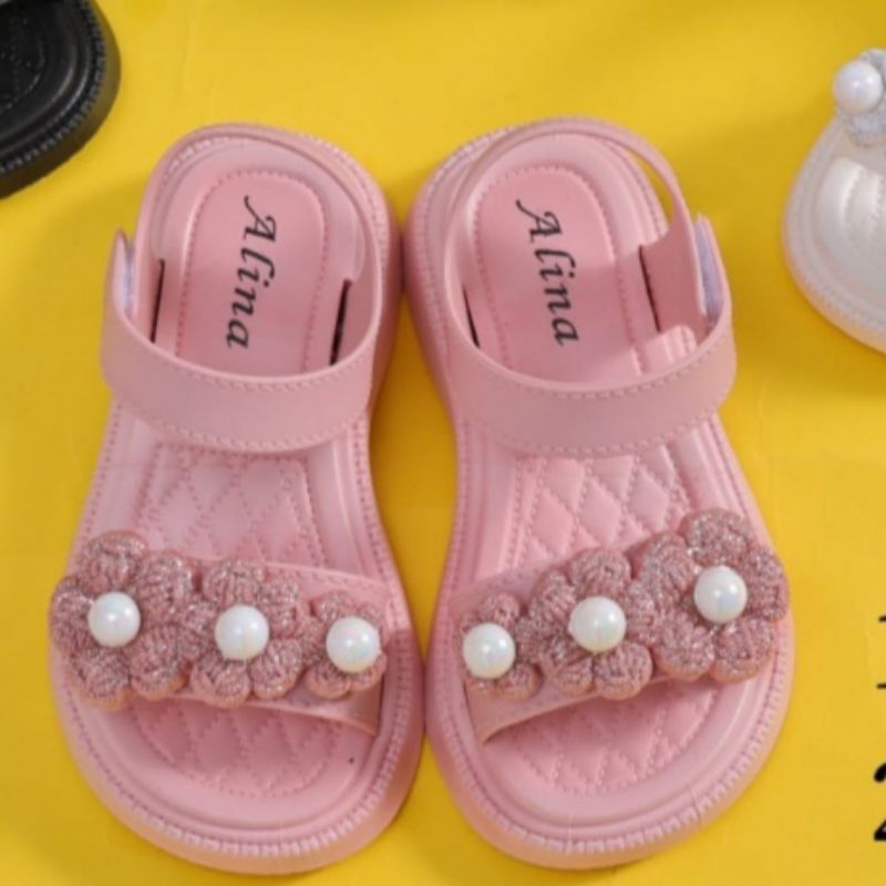 Sandal anak perempuan terbaru Sandal import Alina size 24-35 sepatu sandal aak wanita trendy lempuk nyaman