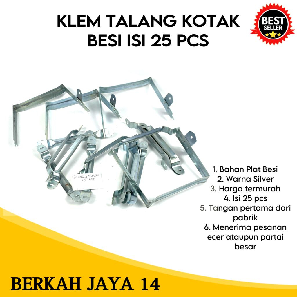 KLEM TALANG KOTAK PVC ISI 25 PCS CANTOLAN GANTUNGAN PIPA PROMO DISKON TERLARIS BAHAN BESI TEBAL HARGA MURAH BARANG BERKUALITAS