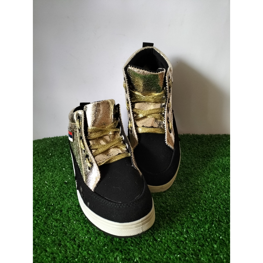 Sepatu Sneaker Kain Perempuan Dewasa Glitter Gold Import Nyaman | Spatu Cat Cewek Dewasa Glitter Ema