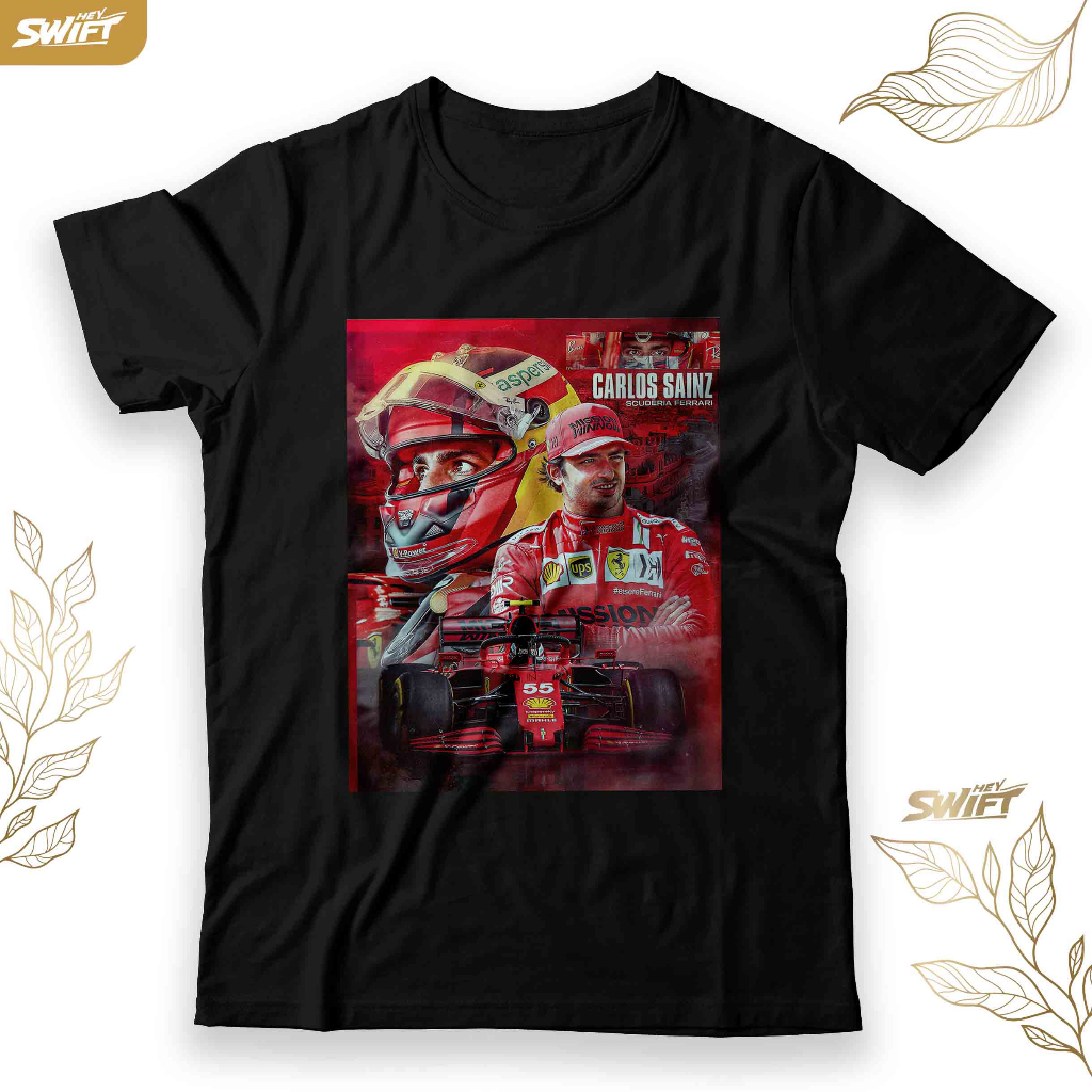 KAOS Carlos Sainz f1 Driver ferrari TSHIRT BAJU DISTRO