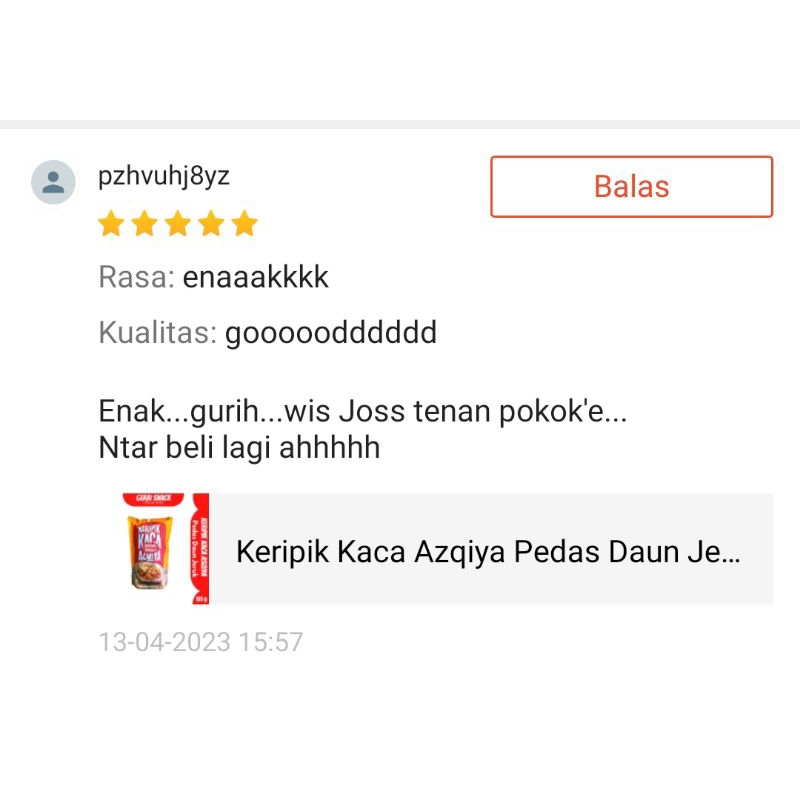 Keripik Kaca Azqiya Pedas Daun Jeruk Renyah &amp; Bumbu Tebal 125g