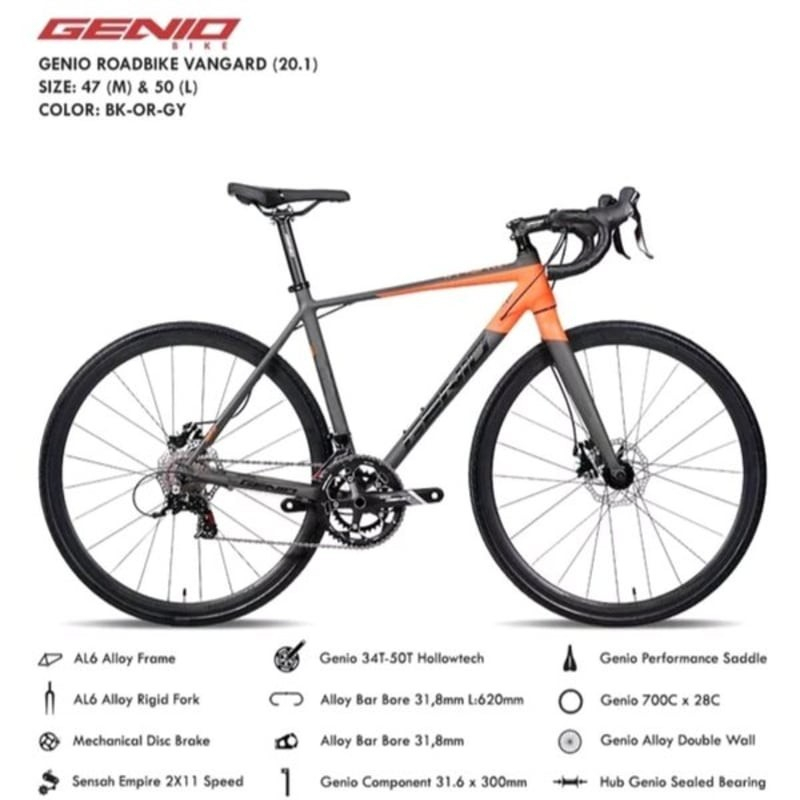 Sepeda Balap Roadbike RB Genio 700c Vangard (20.1) sepeda road bike - onlinepratama88