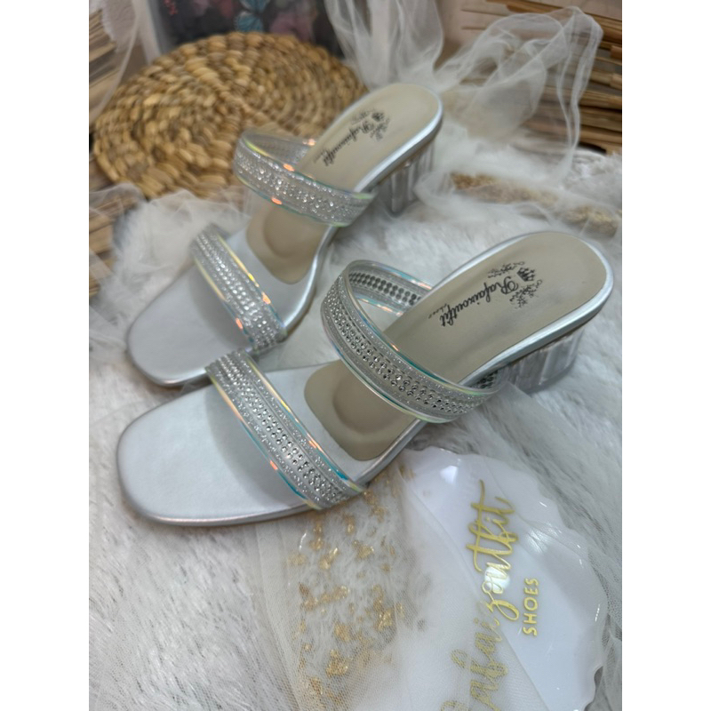 sandal wanita aylana 5cm kaca