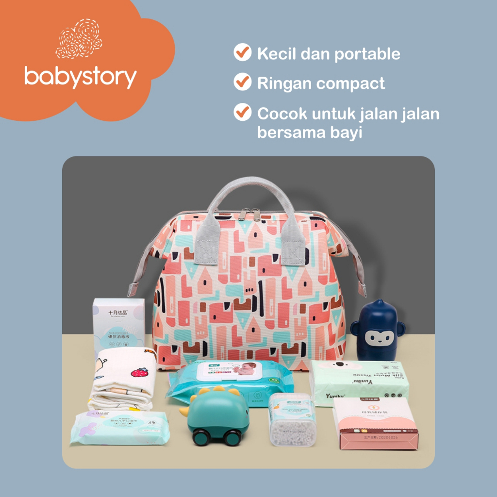 TAS BAYI WATERPROOF BACKPACK/TAS PERLENGKAPAN BABY/RANSEL/TAS POPOK / DIAPER BAG/TAS MAMI/TAS WANITA