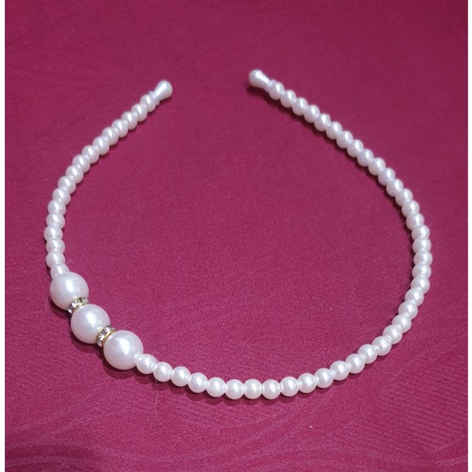 Bando Mutiara Korea Headband Wanita Kekinian / Bandana Aksesoris Rambut Bando Pearl Original HOPYLOVY