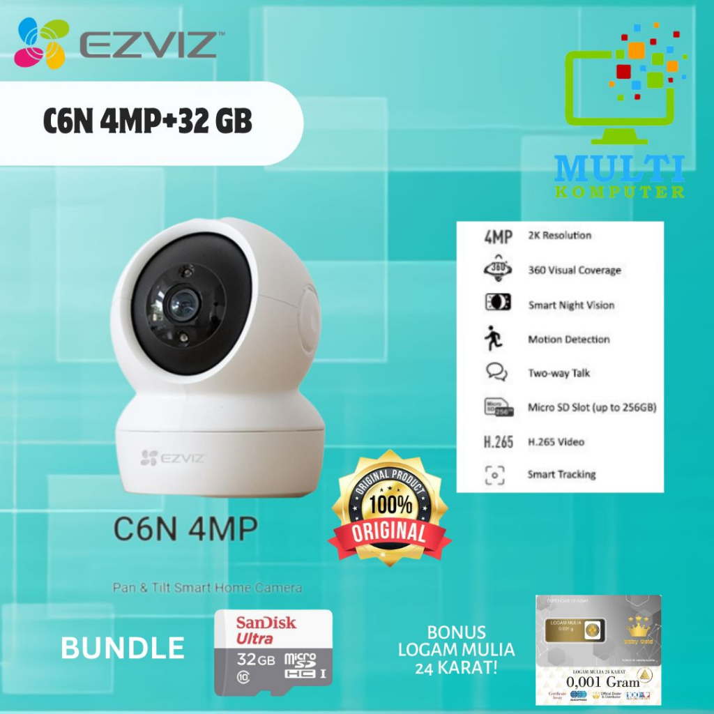 CCTV WIFI KAMERA IP CAMERA PTZ EZVIZ C6N 4MP 2K