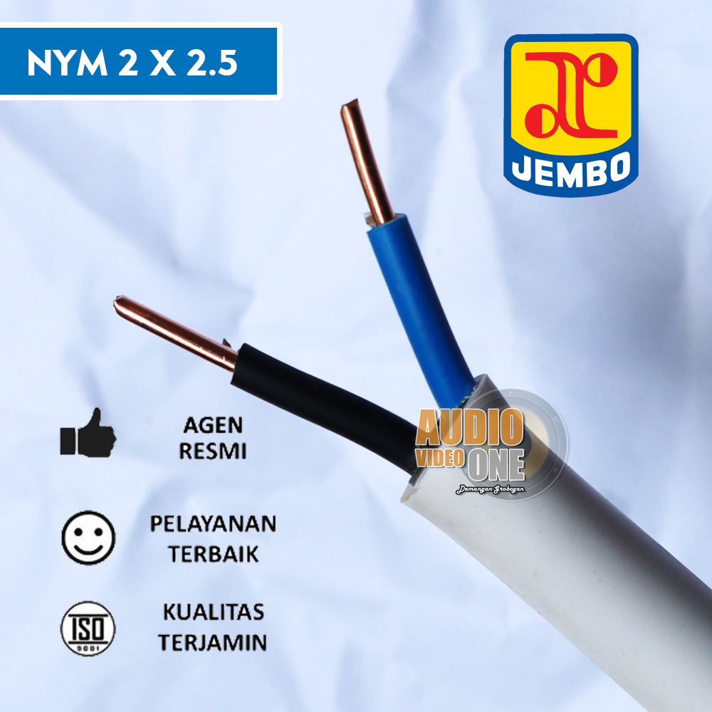Kabel Listrik Jembo 2 x 2.5 NYM Kabel Kelistrikan Tembaga Murni Permeter
