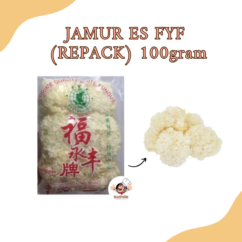 JAMUR ES/JAMUR PUTIH/JAMUR SALJU/WHITE FUNGUS 100 GRAM