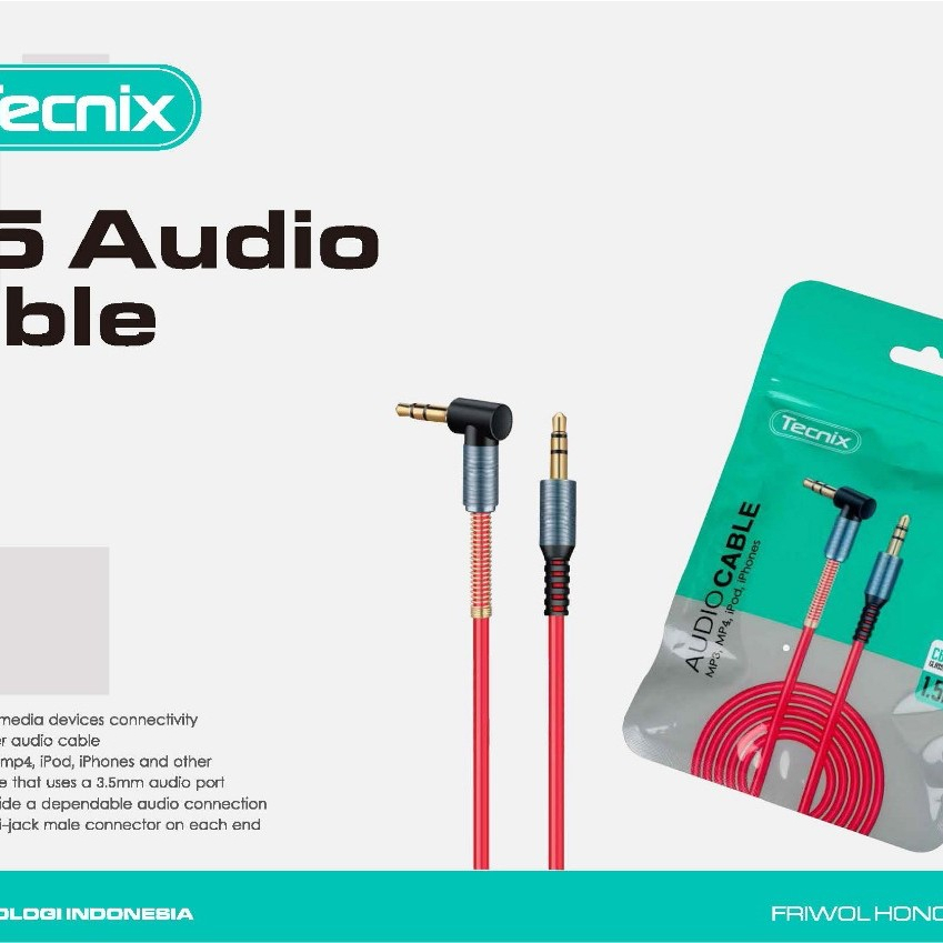 TECNIX CBL-115 Kabel AUX 3.5mm Cable AUX TECNIX CBL115 Original Tecnix