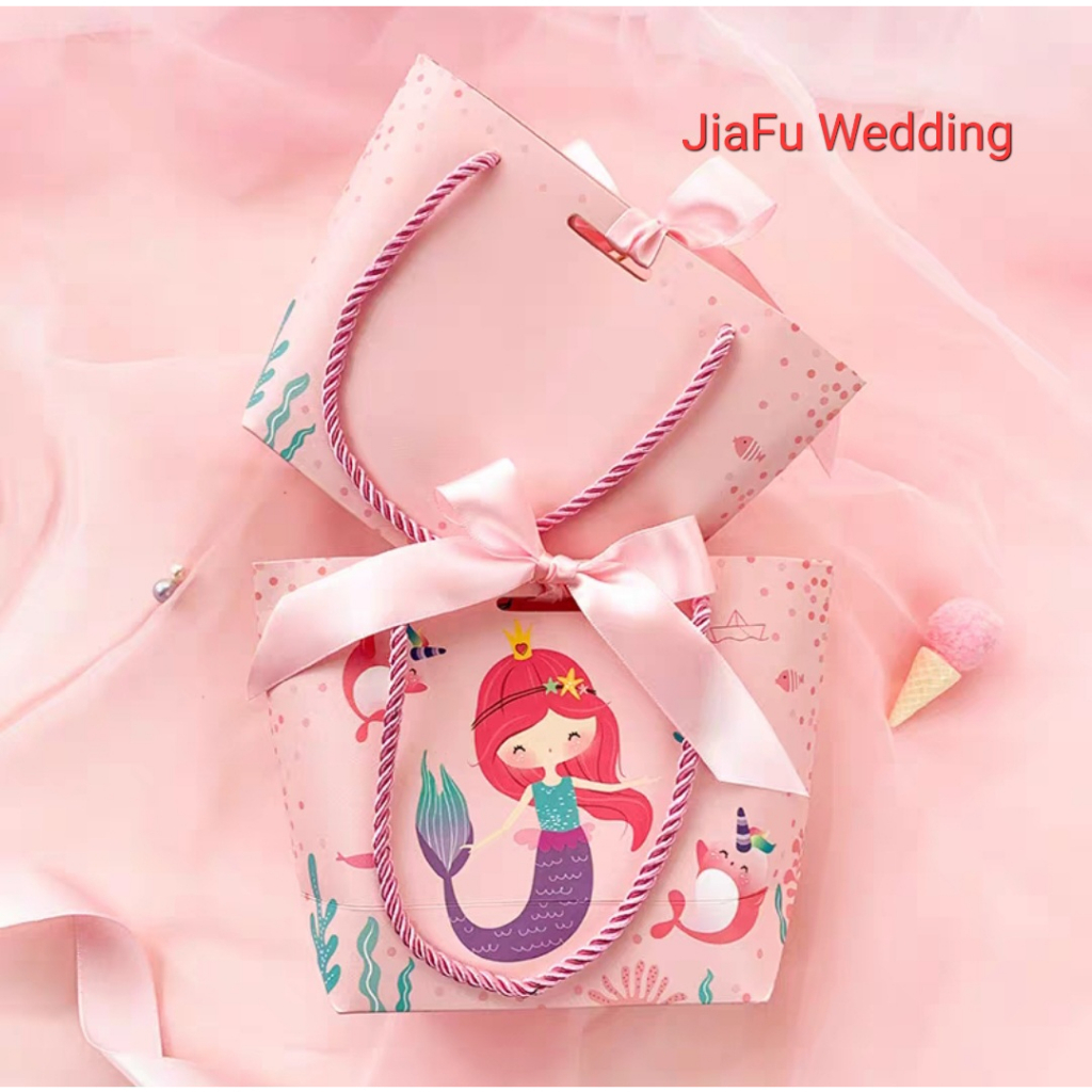 

(S-M-L)Paperbag Mermaid / Dino premium untuk snack pack / hampers kado / goodie bag ulang tahun anak