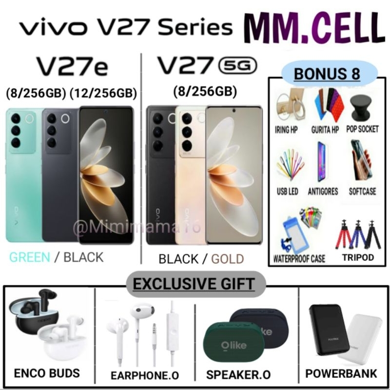 VIVO V27 5G 8/256 | V27E 12/256 | V27 E 8/256 GARANSI RESMI VIVO