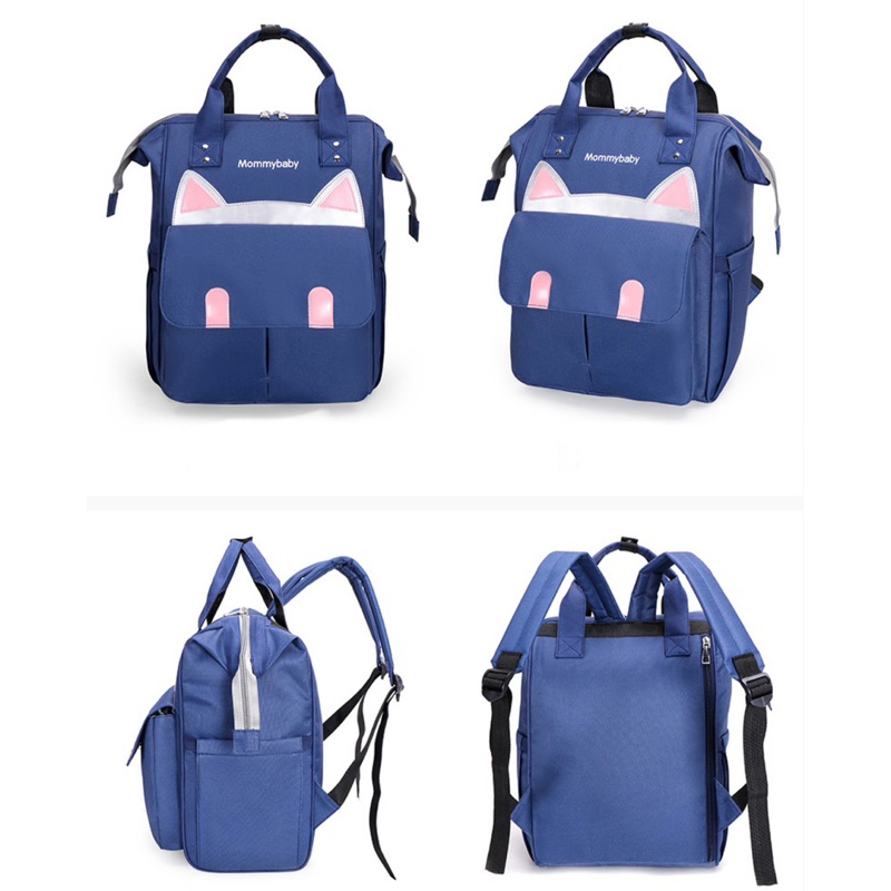 TAS BAYI 6020 - RANSEL BAYI “MOMMYBABY KUCING” TAS PERLENGKAPAN BAYI TRAVEL BAYI MULTIFUNGSI TAS DIAPER POPOK BAYI - F1