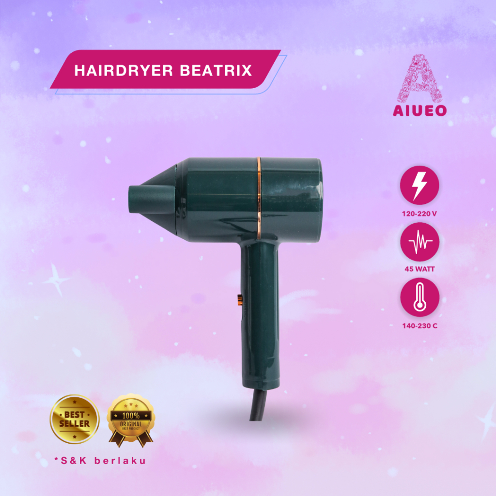 Hair Dryer AIUEO Low Watt Pengering Rambut Profesional Salon Beatrix | Hair Drayer Bebek Murah | Hair Dryer Original promo