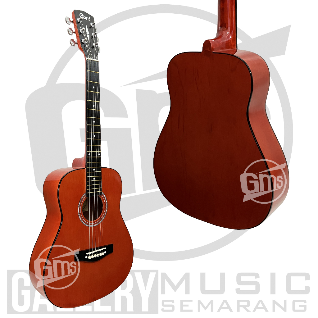 Gitar Akustik ¾  Cort Custom Tanam Besi Gitar 3/4 Cort Custom Termurah Paket Super Komplit