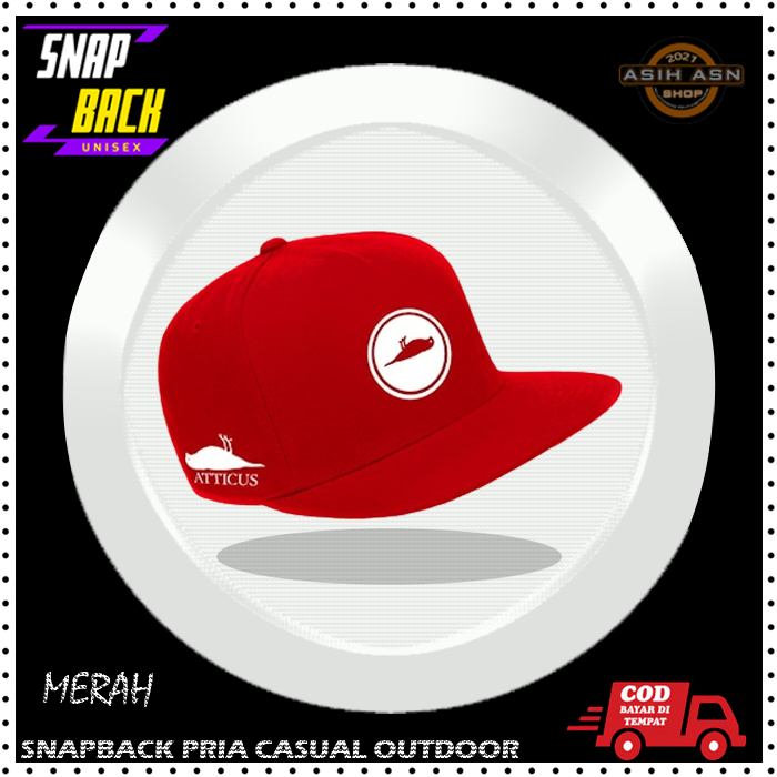 Topi Pria / Snapback Hat Dewasa ATTICUS Circle White Premium / New Style / Caps / Aksesoris Fashion 