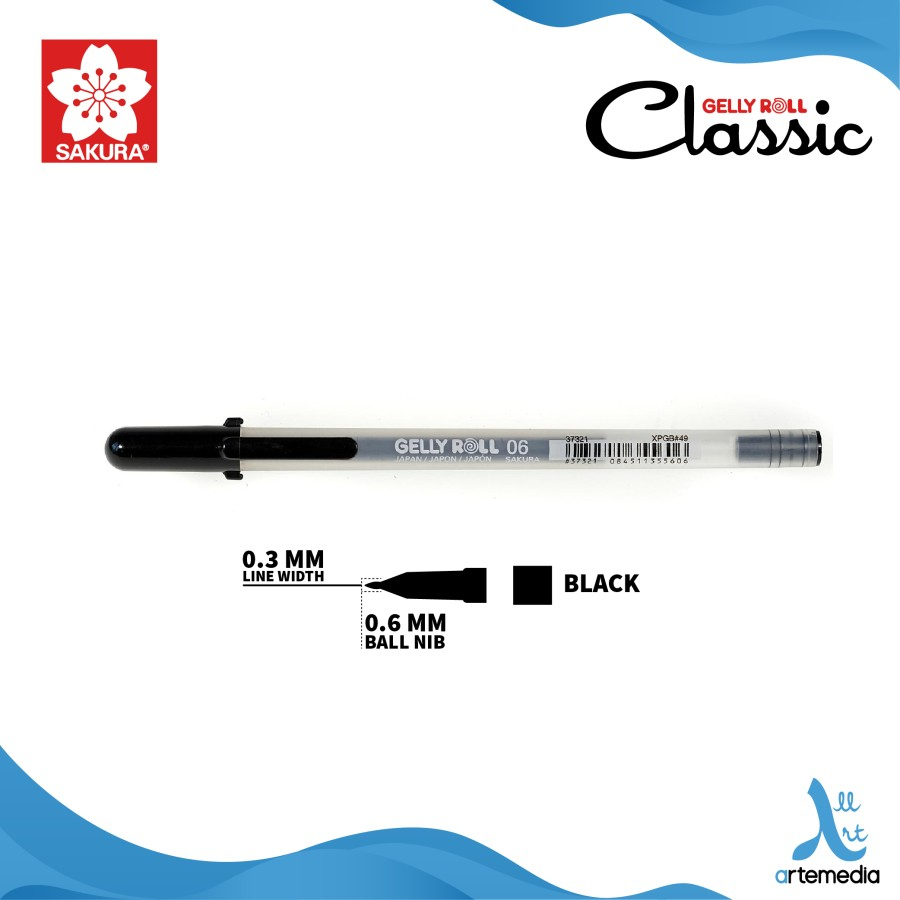 

Pulpen Warna Sakura Gelly Roll Classic Color Gel Pen Bolpen - BLACK