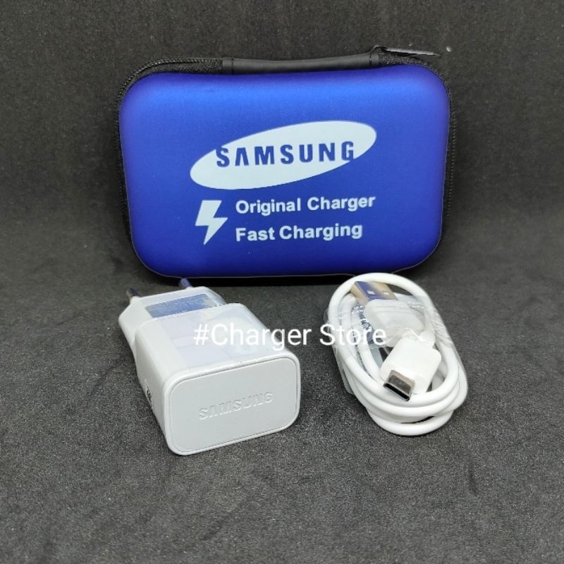 Charger Samsung Fast Charging 2.1A Micro USB - Type C ORIGINAL 1 Paket Plus Dompet