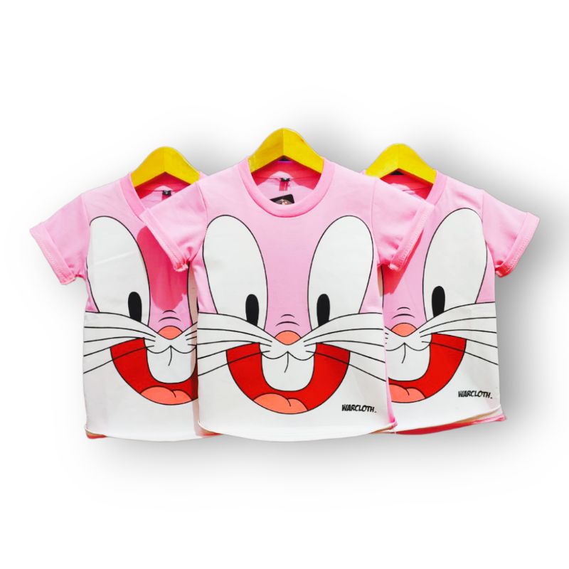 Baju Bayi Anak Perempuan Distro Little Bunny Pink / Pakaian Anak / Baju Anak / Kaos Anak