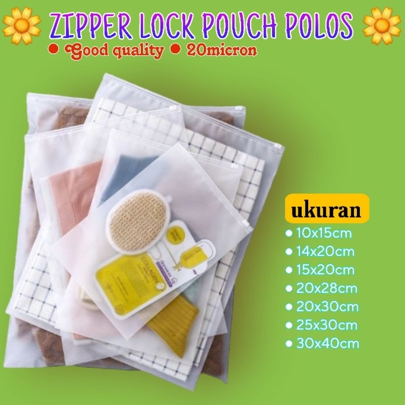 ZIPPERLOCK POLOS / ZIPPER STORAGE BAG / TRAVEL POUCH POLOS / TAS KOSMETIK SERBAGUNA / TAS KOSMETIK