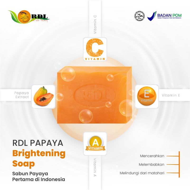 SABUN PAPAYA RDL  [BPOM]135g | Asli Original | Sabun Paya