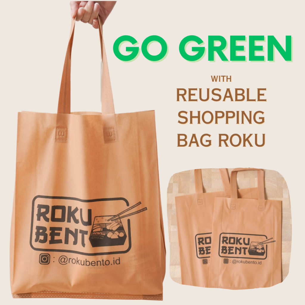 Shopping Bag Reusable - Tas Belanja Go Green Roku Bento