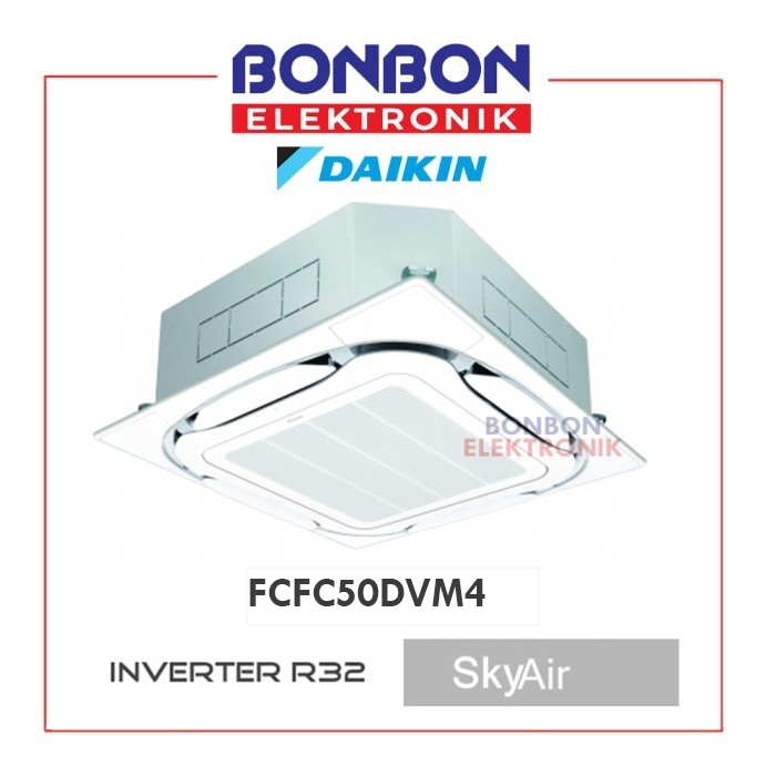 Daikin AC Cassette Ceilling Inverter 2PK FCFC50DVM4 / FCFC50DVL WL