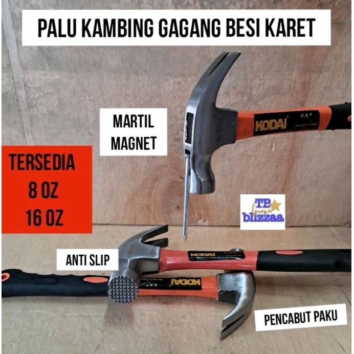 Palu Kambing 8oz Magnet Palu Kambing 16oz Martil Magnet Gerigi Non Slip