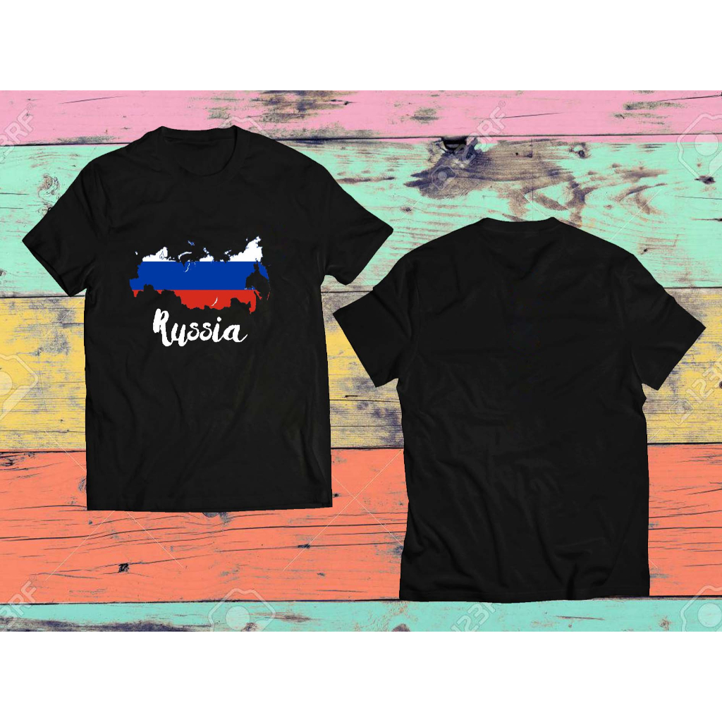 mport Quality BAJU NEGARA RUSIA Kaos Premium Pria Wanita Distro Tshirt Murah