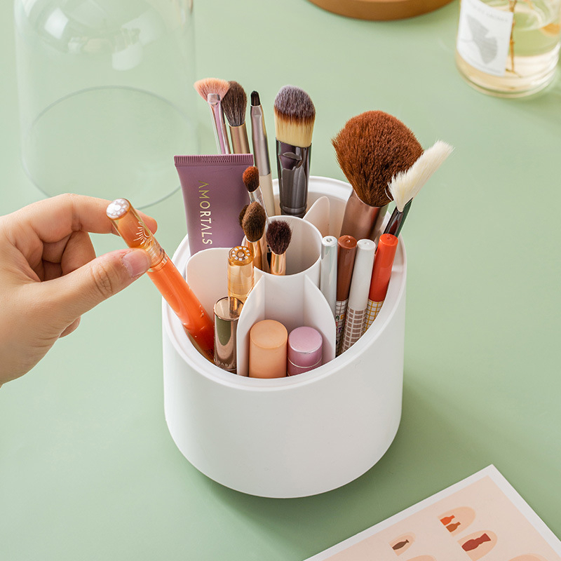 Kotak Penyimpanan Kuas Kosmetik Tempat Kuas Make Up Putar Tempat Alat Tulis Make Up Brush Storage Rotaring Brush Holder