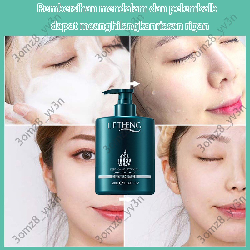 Pembersih Wajah pembersih jerawat sabun pembersih wajah 500ml Jerawat Pembersih Susu Kontrol Minyak Pemutih Wajah Pelembab Moisturizing