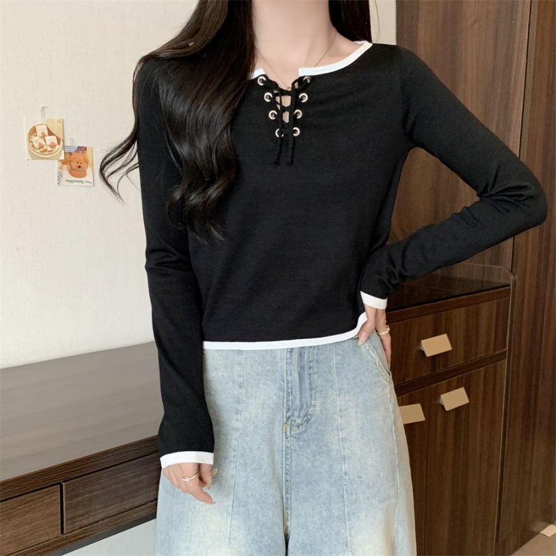 【 Bra Mall 】BJ-048  Blouse Knit Korean Style Premium Import Rajut Adem dan Tebal | Atasan Knit Korean Style Import Student