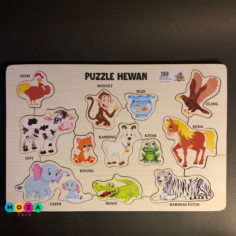 Mainan Edukasi Puzzle Hewan