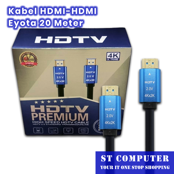 Kabel HDMI-HDMI Eyota 20 Meter HDTV Premium Support 4K