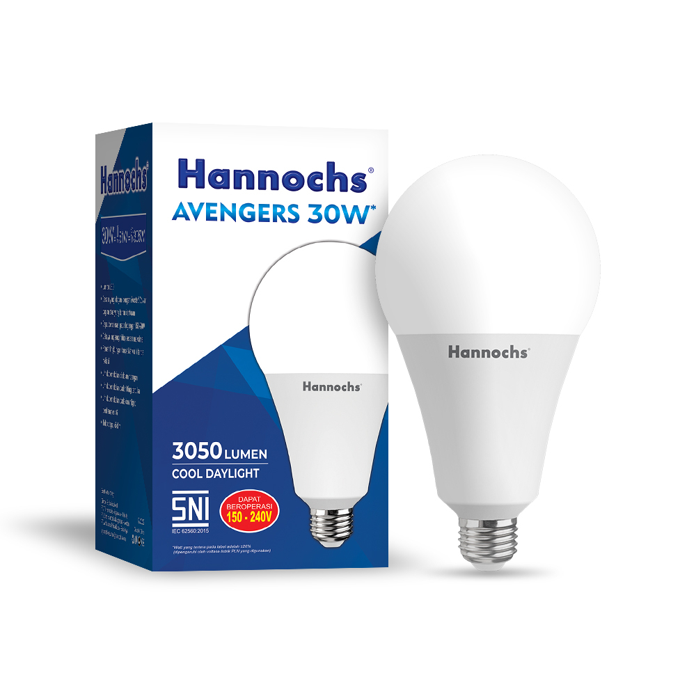 Bohlam LED Hannochs Avenger 30 Watt Terang Bergaransi Lampu LED Bulb Harga Distributor