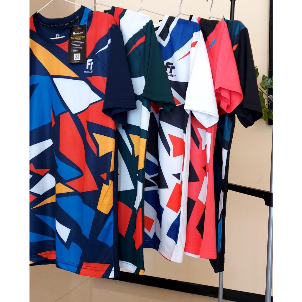 BAJU JERSEY OLAHRAGA BADMINTON FELET 3060 ORIGINAL GARANSI