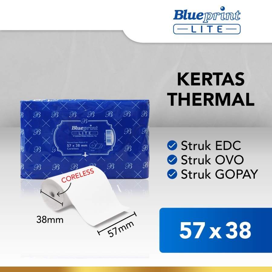 

Kertas Thermal 57mm 57x38mm Lite Kertas Kasir Kertas Struk EDC