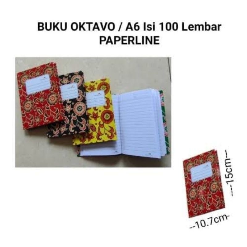 

[ PACK 5 BK ] BUKU HARDCOVER A6 PAPERLINE ISI 100 LBR / BUKU AGENDA / SAKU