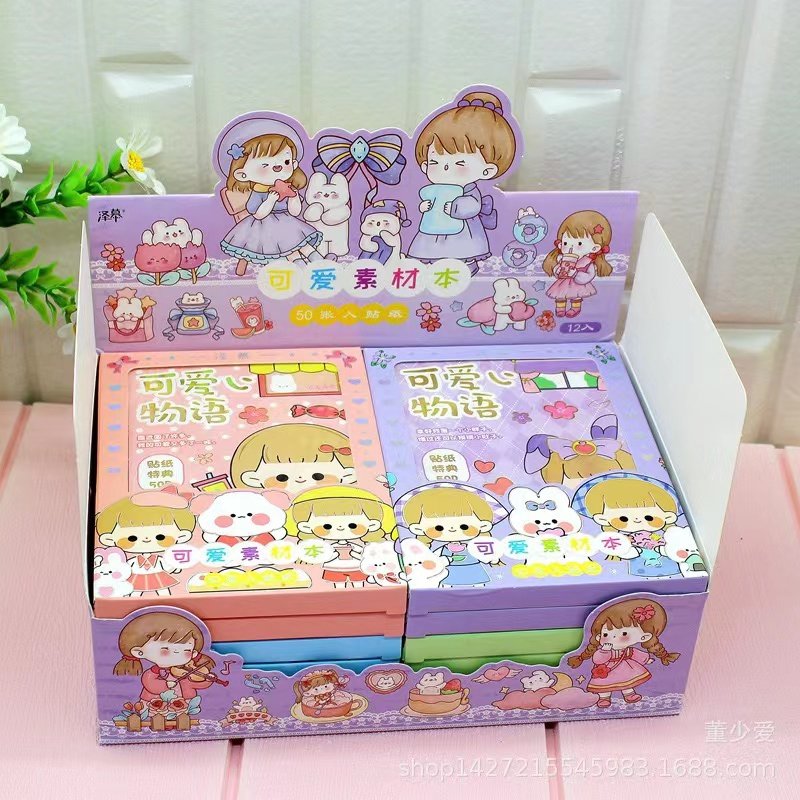 COD Set Stiker Motif Dekorasi Buku Catatan kertas lucu stiker hiasan buku / Diy  Kartun Lucu Untuk P79