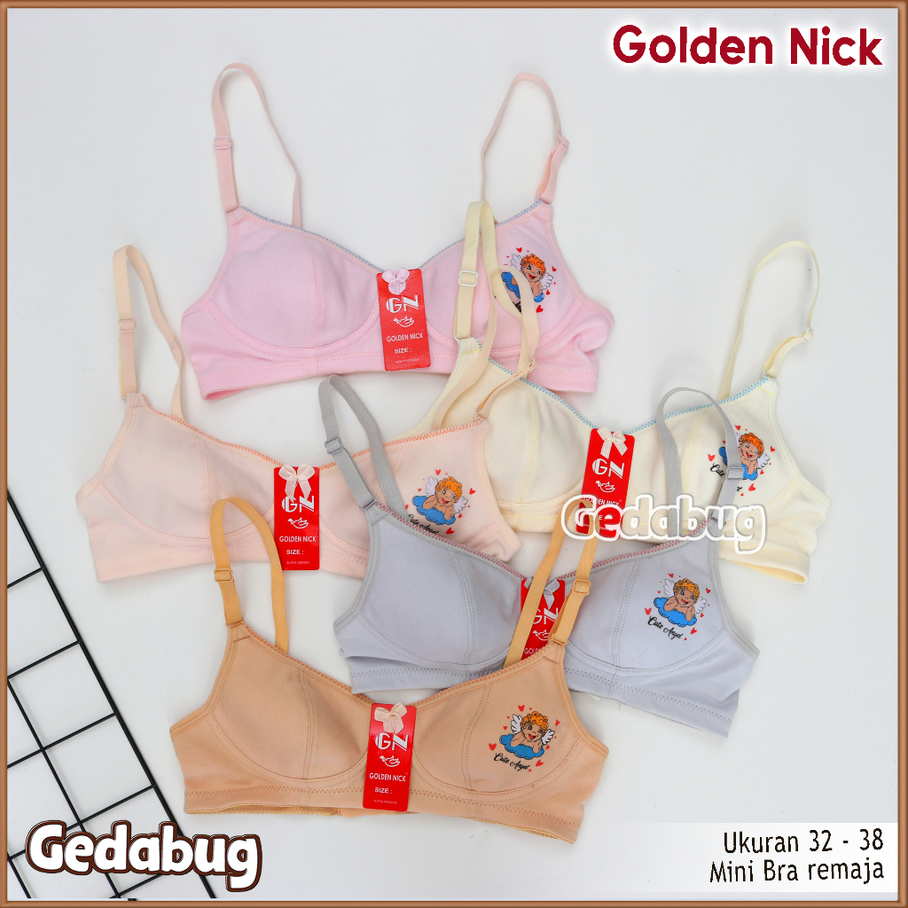 Mini Bra Remaja Golden Nick SA 380 | Bra BH Remaja tanpa Busa Lucu | Gedabug