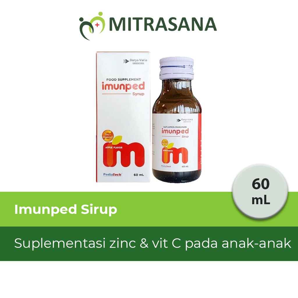IMUNPED SIRUP 60 ML - SUPLEMEN ZINC - VITAMIN C - ANAK-ANAK