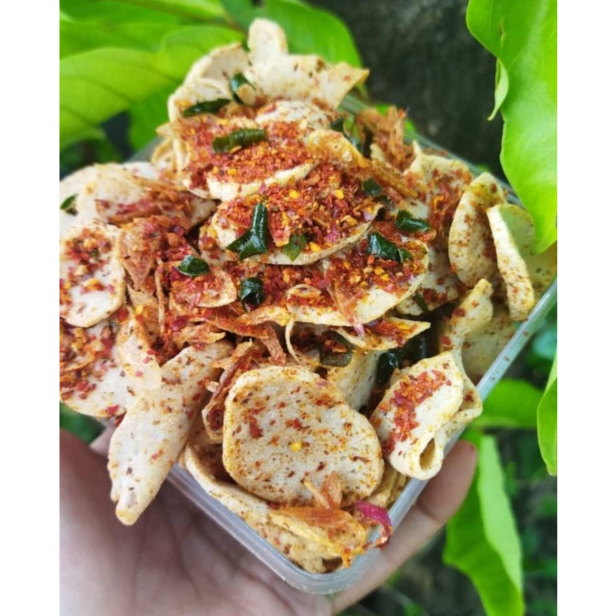 

50 gram kripik basreng pedas daun jeruk / tanpa daun jeruk halal