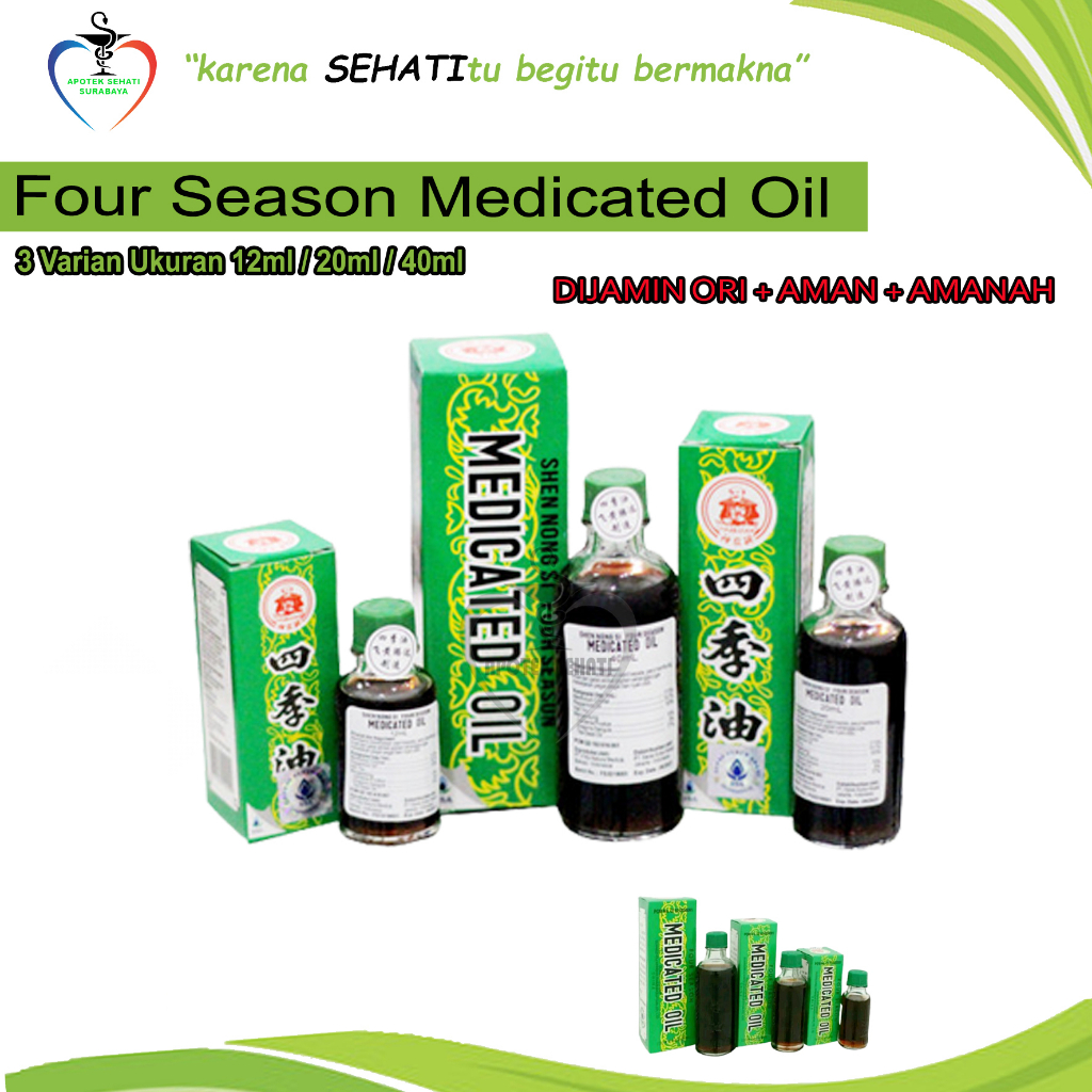 Medicated Oil Four Season Minyak Gosok Pijat Urut Masuk Angin