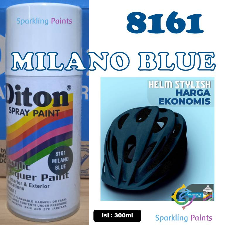 Pilox Diton Milano Blue 8161 300ml Warna Biru Keabuan Metalik Metallic Sepeda Motor Mobil