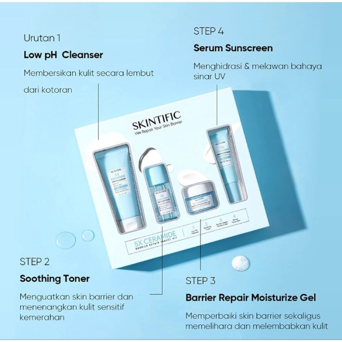 SKINTIFIC 5X Ceramide Barier Repair Travel Kit