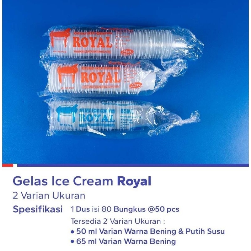 GELAS PUDING/GELAS ICE CREAM BENING, PUTIH SUSU 50ML 65ML