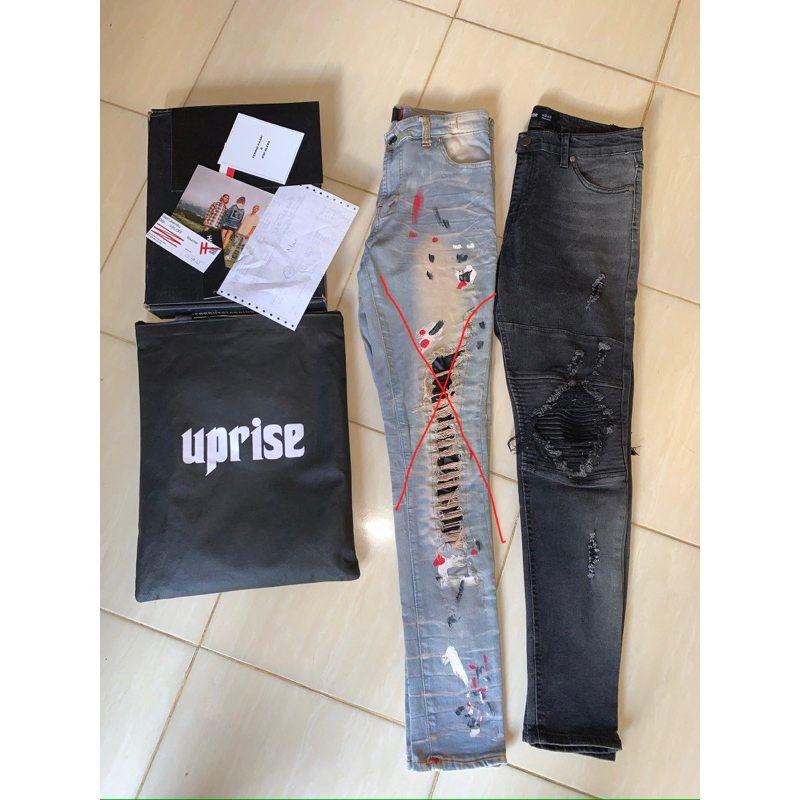 DENIM IT UP(TERJUAL) Uprise Denim Tiger Black sz 31