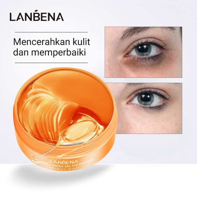 LANBENA Vitamin C Eye Mask Masker Mata Melembabkan Kosmetik Murah Whitening Anti Aging Wrinkles Remove Dark Circle Eye