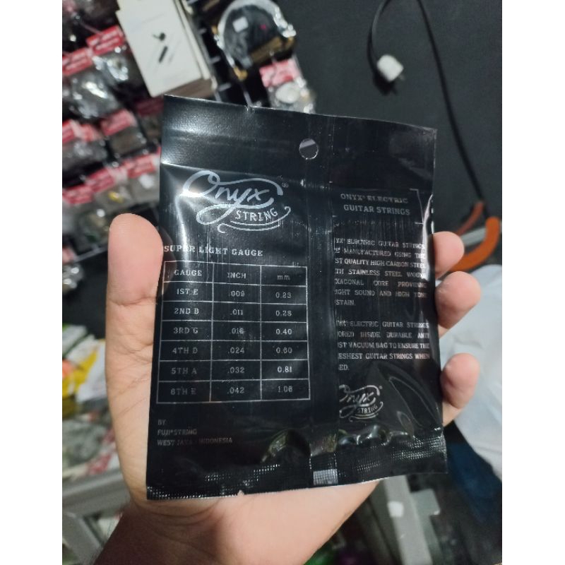 SENAR GITAR ELEKTRIK ONYX STRINGS ORIGINAL UKURAN 0,9 dan 0,10