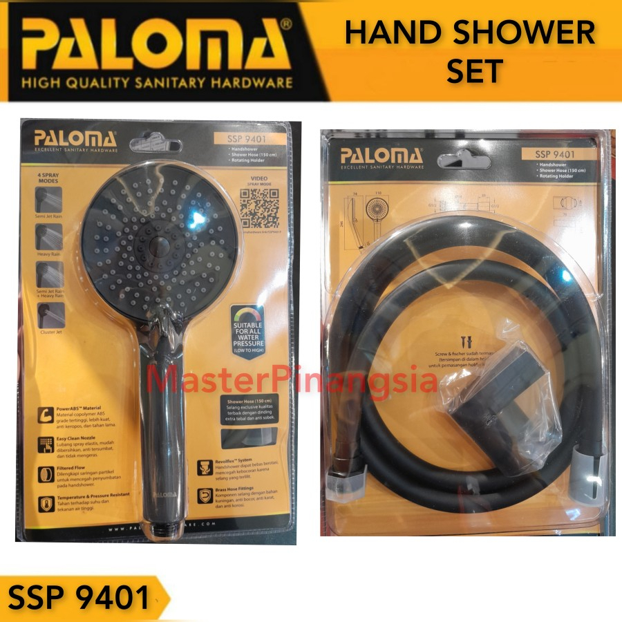 PALOMA SSP 9401 HAND SHOWER SET PALOMA MATTE BLACK
